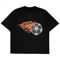 Design de football personnalisé, transfert thermique, transfert de strass pour t-shirt