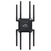 Répéteur Wi-Fi sans fil Amplificateur de signal Wi-Fi 300M/1200M AC1200 Haute puissance Double bande 2.4G et 5G Répéteur Wi-Fi 8 antennes pour routeurs