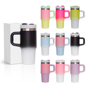 Vaso Infantil Personalizado con Aislamiento al Vacío, Color Degradado, 14 oz, Acero Inoxidable, Doble Pared, con Asa, para la Escuela - Product Image 4