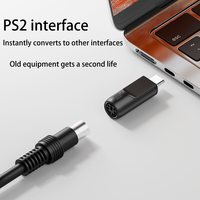 Adaptateur universel de charge rapide USB-A vers connecteur femelle Type-C pour port PS2, pour ordinateur portable, souris, clavier