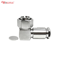 Connecteur à sertir mâle coudé à 90° 4.3-10 pour câble coaxial RG8 LMR400 RG393 85.5g pour antenne de station de base 5G