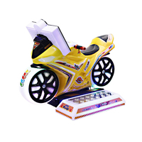 Amusement à bascule commercial Kiddie Ride Machine jeu vidéo 3D voiture de course moto manèges à jetons pour enfants