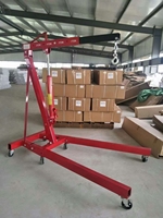 Chine prix d'usine nouvelle 2 tonnes 3t petite mini voiture déplacer grue pliante à levier hydraulique avec câble métallique pour usine de fabrication