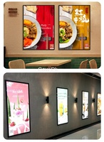 Boîte lumineuse de menu pour restaurants-Affichage publicitaire rétroéclairé par LED avec affiches modifiables-Parfait pour les cafés Fast Food Stores