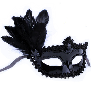 Naranja hombres divertido disfraz Cosplay carnaval veneciano mascarada máscara con pluma de gallo máscara de fiesta para fiesta suministro decoración de Navidad - Product Image 2