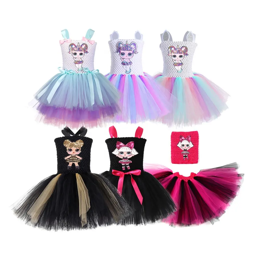 Popular Halloween Cosplay Birthday Party LOL Surprise Dolls Fancy Nancy Baby Girls Ballet Tutu Skirt Dance Dress Costumes