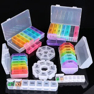 AUVON Pill Box 2 Times a Day, Weekly Pill Organizer AM PM with 7