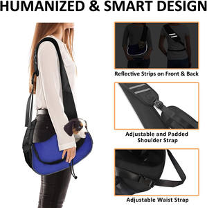 Échantillon gratuit Vente en gros Porte-bébé pour chien Sling pour chien mains libres avec filet respirant - Product Image 2