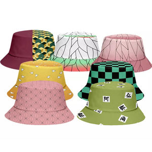 12 Stili di <span class=keywords><strong>Demon</strong></span> <span class=keywords><strong>Slayer</strong></span> in Offerta # Cappello da pescatore cosplay anime x27;s Blade, per bambini e adulti, parasole alla moda. - Product Image 1