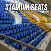 Sièges de stade pliants DF Sports, chaises de tribune souples, gradins rétractables, gradins pliables à dossier souple, gradins télescopiques