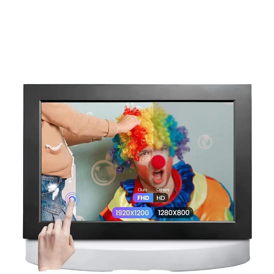 Cadre photo numérique vidéo sexy en acrylique avec horloge à écran tactile WiFi et fonction de lecture vidéo