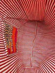 กระเป๋าผ้าฝ้ายลายควิลท์ สไตล์ชาติพันธุ์ ลายพิมพ์บล็อกแท้ เย็บอย่างประณีต กระเป๋าสะพายไหล่สำหรับเดินทางและช้อปปิ้ง - Product Image 6