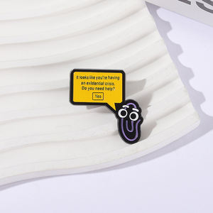 Heb Je Hulp Nodig Email Pinnen Ja Ik Doe Metalen Broches Mode Revers Badge Rugzak Kleding Sieraden Cadeau Voor Vrienden - Product Image 2