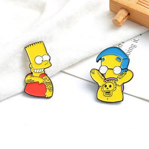 Ingrosso Spille in Metallo Smaltate, Serie Cartoon, Creative e Divertenti, Artigianali, Personalizzate, Serie Poke Moon, Simpsonsss, In Promozione - Product Image 2