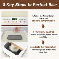 Boîte à lever le pain électrique pliable et mijoteuse avec contrôle électronique - Kit de levain pour la pâtisserie à domicile
