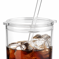Mug de voyage réutilisable, écologique, anti-fuite, pour boissons froides, verre à café glacé avec couvercle