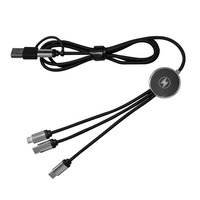 5 en 1 câble de charge de vacances conception de lumière LED de noël IPX6 étanche charge rapide type C pour iPhone Android coffrets cadeaux promotionnels