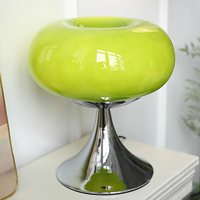 Lampe de bureau de style luxueux, en verre et métal, à brancher, avec interrupteur, à intensité variable, pour café, bar, lampe LED d'ambiance