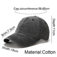Gorra de Béisbol Personalizada con Logotipo, 6 Paneles, Bordada, Sin Estructura, Ajustable, Bordado Personalizado, Algodón Lavado, MOQ Bajo