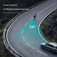 Feu arrière radar intelligent CYCLAMI LA150 pour vélo, alimenté par batterie, compteur de vitesse ANT+, connexion APP, lumière d'avertissement RGB tricolore