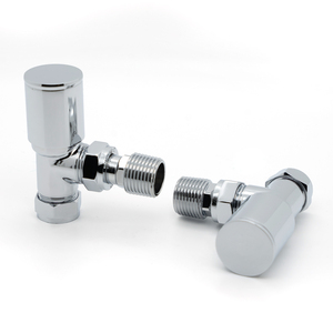 Anh Angled Brass tản nhiệt van cặp Chrome sưởi ấm kiểm soát nhiệt độ nén doanh - Product Image 4