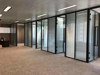 Cloison mobile en verre sur rail de plafond, cadre en aluminium, insonorisée, acoustique, pliable, séparateur de pièce, verre trempé, bureau, salle de sport