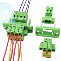 Set Blok Terminal Lengkap Jantan-Betina Pitch 5.08mm - Terminal Pegas Dua Baris Berflensa Tembus Dinding