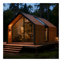 Mini-maison de jardin préfabriquée en bois, bureau compact, structure en acier léger et bois, alimentation solaire, écologique et luxueuse