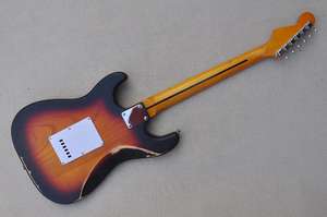 กีตาร์ไฟฟ้ารุ่น <span class=keywords><strong>Relic</strong></span> พร้อมฟิงเกอร์บอร์ดไม้เมเปิล, พิคการ์ดสีขาว, ฮาร์ดแวร์โครเมียม, ให้บริการปรับแต่งตามความต้องการ - Product Image 6