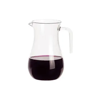Jarra de vinho transparente cristal de plástico, jarra para vinho com alça 890ml de plástico do suco feito na china