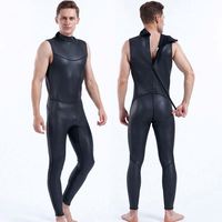 Combinaison de plongée sans manches pour homme, en caoutchouc lisse CR de 2 mm, super extensible, pour la plongée et le surf