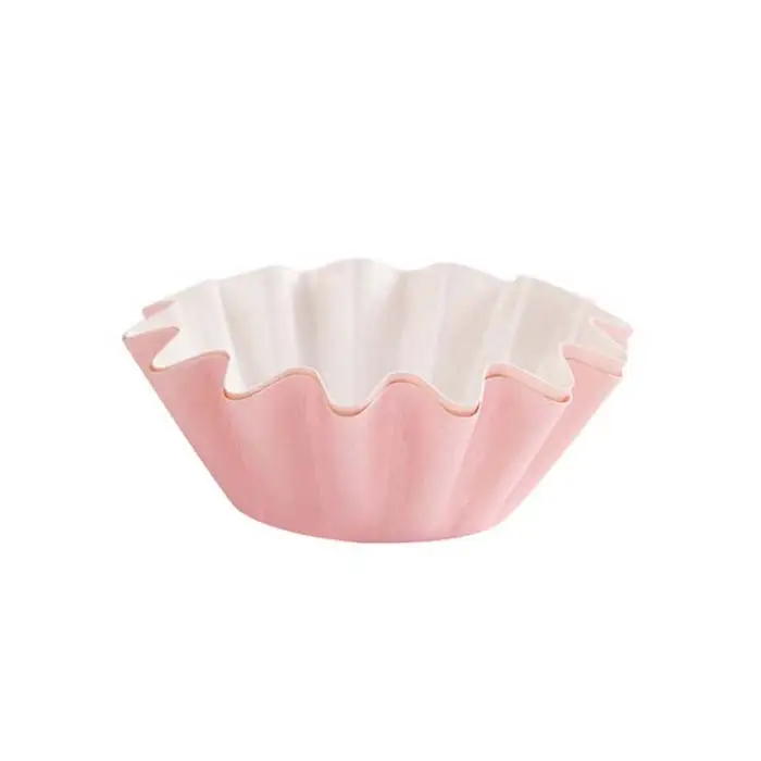 Bloem Vormige Hittebestendig Papier Cupcake Liners Wave Cupcake Wrappers Vetvrij Baking Cups