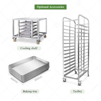 Four Électrique Professionnel Industriel à Convection Rotative pour Boulangerie, Large, 5 ou 10 Plateaux, pour Cuisson de Pain