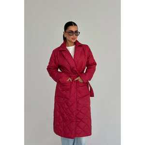 เสื้อโค้ทผ้าควิลท์สีแดงสำหรับผู้หญิง - Product Image 3