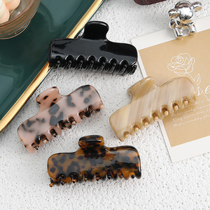 YJL Molletta per Capelli da Donna Stile Coreano Francese, Geometrica Rettangolare in Acetato, Leopardata Retrò, Personalizzabile, di Tendenza - Product Image 1