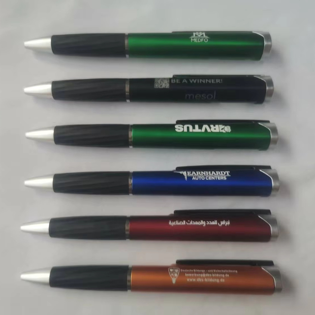 Customized Led Laser Light up Ball Point Pen With Rubber Grip-personalized Ink Light Ball Pens Engraved Stylo Promotional Pens