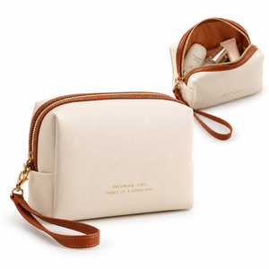 Bolsa de Cosméticos de Viaje, Bolsa de Maquillaje Estructurada con Correa de Muñeca Desmontable, Abertura Amplia para <span class=keywords><strong>Mujer</strong></span>, Logotipo Personalizado al por Mayor - Product Image 1