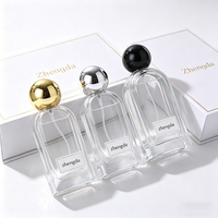 Expédition rapide, flacons de parfum vides en verre cylindriques de qualité supérieure, 30 ml, 100 ml, bouchon rond, vaporisateur à pression, flacons rechargeables portables