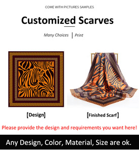 Sciarpa in seta stampata con Logo con stampa quadrata floreale in seta 100% da <span class=keywords><strong>donna</strong></span> - Product Image 3