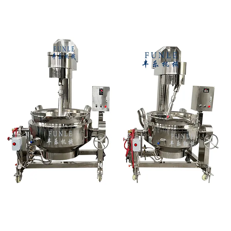 Hot sales Stainless steel food grade Steam gas electric heating Jacketed Kettle for Sugar Syrup sauce Cooking