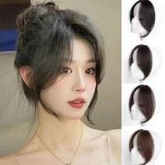 Perruque blanche à clipser devant et sur le côté avec extension de cheveux Remy à vague droite 14-16 pouces de longueur Double extrémités dessinées WFJ1DLF - Product Image 1