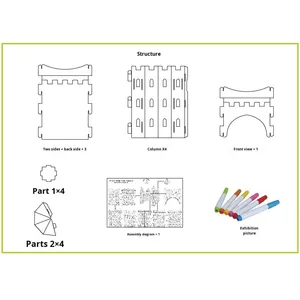Casa de Papel <span class=keywords><strong>para</strong></span> <span class=keywords><strong>Dibujar</strong></span> y Hacer Grafitis <span class=keywords><strong>para</strong></span> Niños, Modelo de Castillo 3D <span class=keywords><strong>para</strong></span> Manualidades, Diseño de Animales de Dibujos <span class=keywords><strong>Animados</strong></span>, Juguete de Ensamblaje Hecho a Mano - Product Image 6