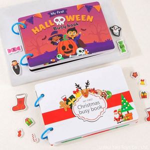 Christmas Halloween Holiday Autism Sensory Gifts 2 in 1 Toddler Montessori Toys Busy <b>Book</b> <b>Kit</b> for 3 4 5 6 Years Old - Product Image 6