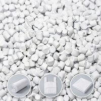 Masterbatch blanc haute opacité 65% TiO2, bonne dispersion pour film soufflé PE PP et extrusion de sacs plastiques par injection