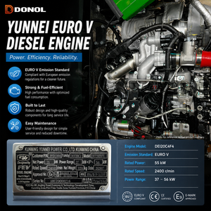 Tracteur utilitaire DONOL 75HP 4x4 avec moteur EURO V, certification COC, homologué CE, à boîte de vitesses shuttle, pour les marchés européens de taille moyenne - Product Image 4