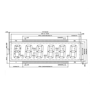 Chất lượng cao tùy chỉnh thực hiện phân khúc 6 chữ số hiển thị rất nhỏ Màn hình <span class=keywords><strong>LCD</strong></span> cho nhiên liệu Dispenser máy - Product Image 4