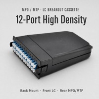 Boîtier de module fibre optique à montage en rack LC 12 ports haute densité multimode OM3 OM4, cassette MPO MTP