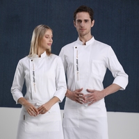 2025 logo d'ustensiles de cuisine Master Chef à manches longues de haute qualité personnaliser veste de Chef manteau de Chef pour hommes