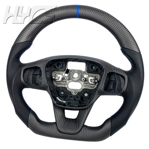 Amélioration de l'intérieur de la voiture, volant personnalisé en cuir et fibre de carbone, adapté à Ford Focus MK4 MK8 Carnival ST <span class=keywords><strong>MK7</strong></span> <span class=keywords><strong>MK7</strong></span>.5 - Product Image 2