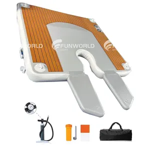 Di alta qualità punto a goccia PVC gonfiabile lamina Dock galleggiante piattaforma Jet Ski Dock per piscina/lago/oceano